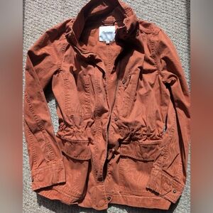 Madewell Utility Jacket XS Burnt Orange Military Style Lightweight Coat